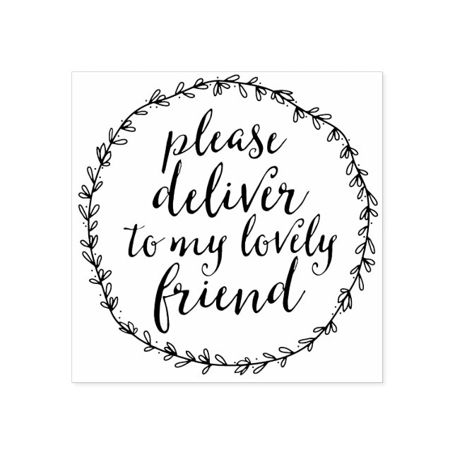 Tampons Encreurs Veuillez livrer à mon aimable ami Enveloppe Art (Impression)