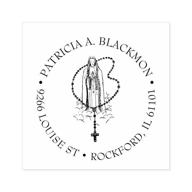 Tampons Encreurs Vierge catholique Marie Saint Rosaire Fatima Relig (Impression)