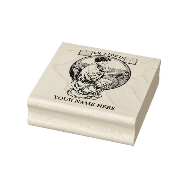 Tampons Encreurs Vintage Art Nouveau Femme Livres Ex Libris Modèle (Tampon)