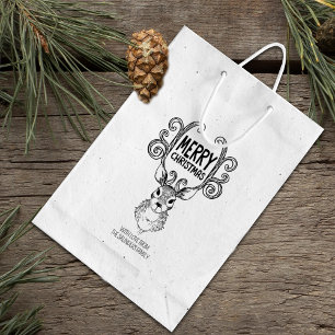 Tampons Encreurs Vintage Cerf Joyeux Noël, Famille Grande