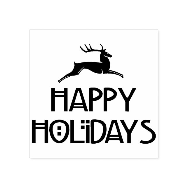 Tampons Encreurs Vintage Deer Joyeuses Fêtes (Impression)