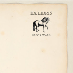 Tampons Encreurs Vintage Ex Libris Horse Hippophile livre équestre