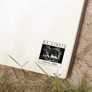 Tampons Encreurs Vintage Ex Libris, Livre Capybara