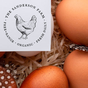 Tampons Encreurs Vintage Family Farm Rustic Egg Carton