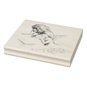Tampons Encreurs Vintage Français Angel Woman Script français