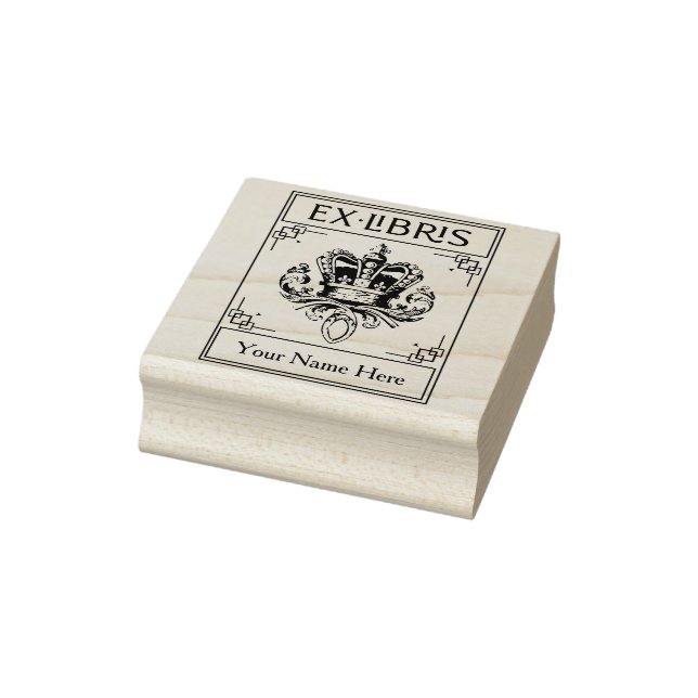Tampons Encreurs Vintage Heraldique Crown Ex Libraries (Tampon)