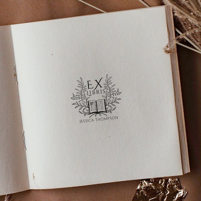 Tampons Encreurs Vintage Laurel Book Ex Libris (Créateur téléchargé)