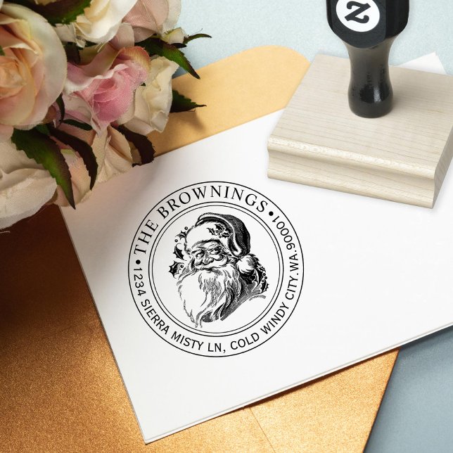 Tampons Encreurs Vintage Père Noël Adresse de Noël (Créateur téléchargé)