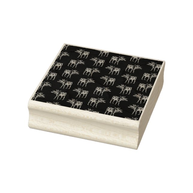 Tampons Encreurs Vintage Reinder Motif Noël & Animaux Noir (Tampon)
