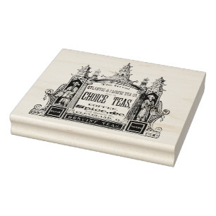 Tampons Encreurs Vintage Tea et timbre d'art d'annonce de Coffee