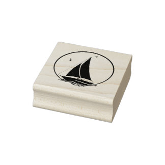 Tampons Encreurs Voilier maritime/mouettes/vagues