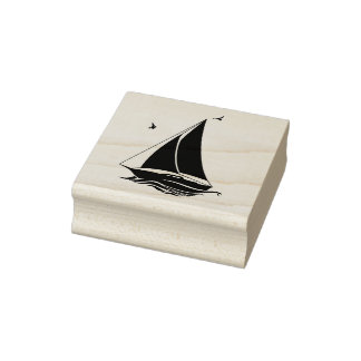 Tampons Encreurs Voilier maritime/mouettes/vagues