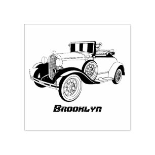 Tampons Encreurs Voiture jaune classique 1931