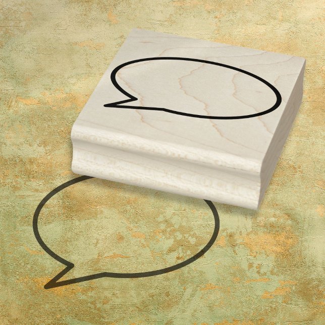 Tampons Encreurs Votre bulle de message fun rétro bande dessinée (Your Message Speech Bubble Fun Retro Comic Book Rubber Stamp)