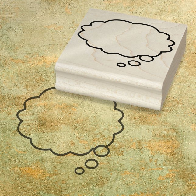 Tampons Encreurs Votre message bulle de réflexion Fun rétro bande d (Your Message Think Bubble Fun Retro Comic Book Rubber Stamp)