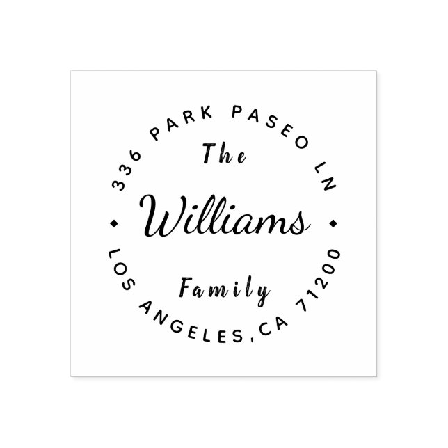 Tampons Encreurs Votre propre nom de famille moderne retourner l'ad (Impression)