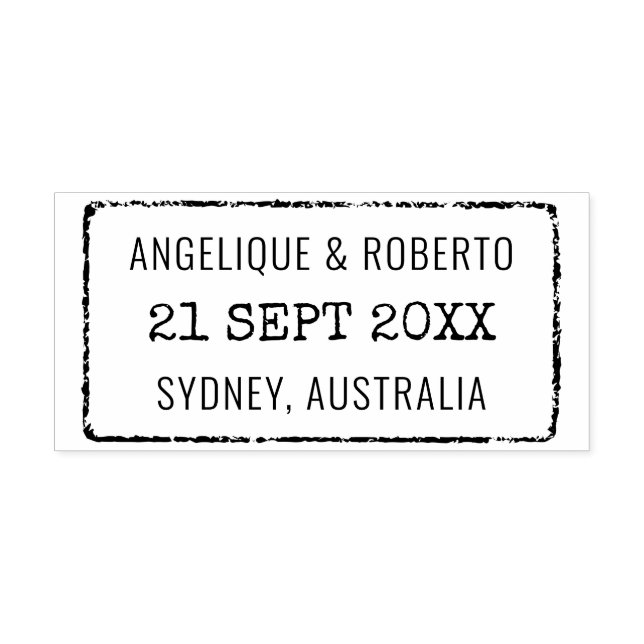 Tampons Encreurs Voyage de destination personnalisée du timbre de p (Impression)