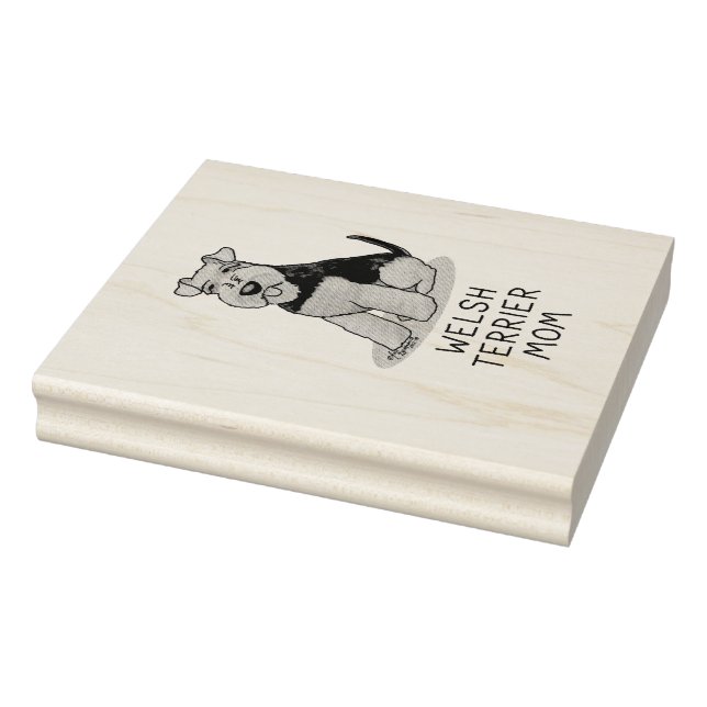 Tampons Encreurs Welsh Terrier Maman - Mignonne maman chien (Tampon)