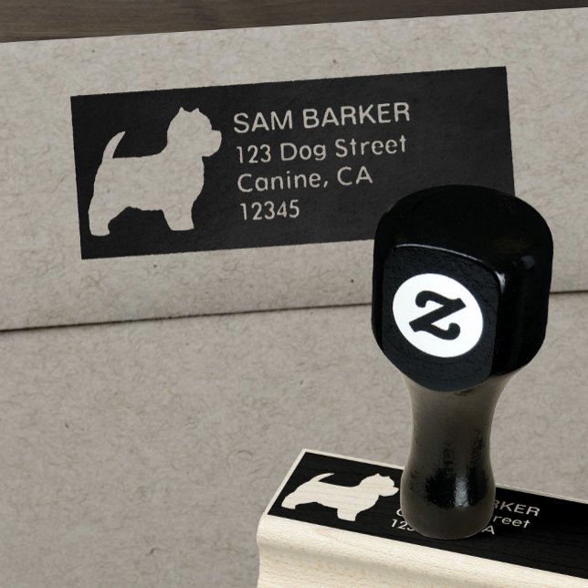 Tampons Encreurs West Highland White Terrier Westie Adresse de reto (Créateur téléchargé)