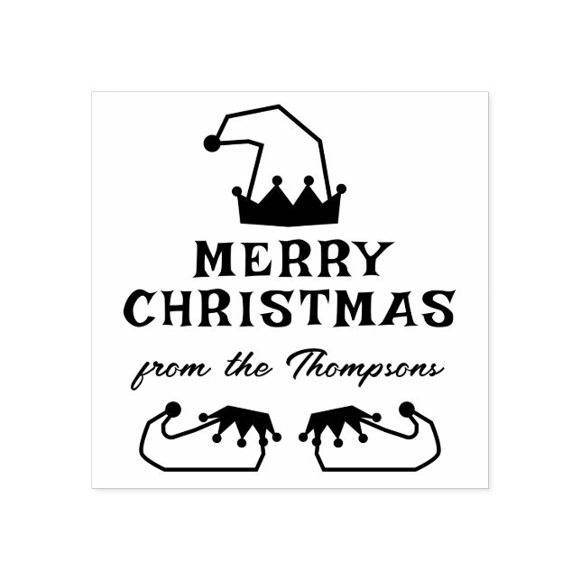 Tampons Encreurs Whimsical Elf Casquette & Chaussures Joyeux Noël d (Impression)