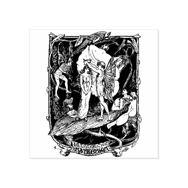 Tampons Encreurs WQ RUBBER STAMP : Thumbelina Now MayBlossom (Impression)