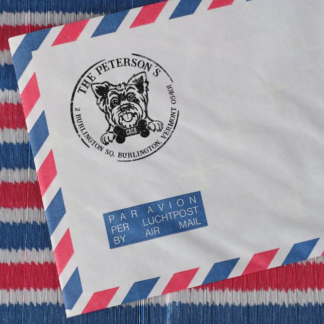 Tampons Encreurs Yorkshire Custom Family Return Address   (Créateur téléchargé)