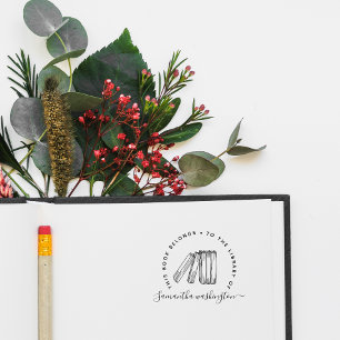 Tampons Encreurs Your Elegant Vintage Custom Library Books