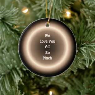 Tan Atmosphérique / Crème Cercle Ornement de Noël