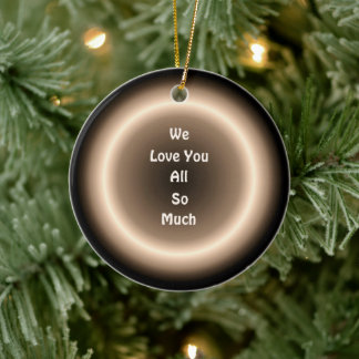 Tan Atmosphérique / Crème Cercle Ornement de Noël