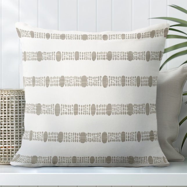 Tan Brown et blanc Coussin décoratif (Créateur téléchargé)