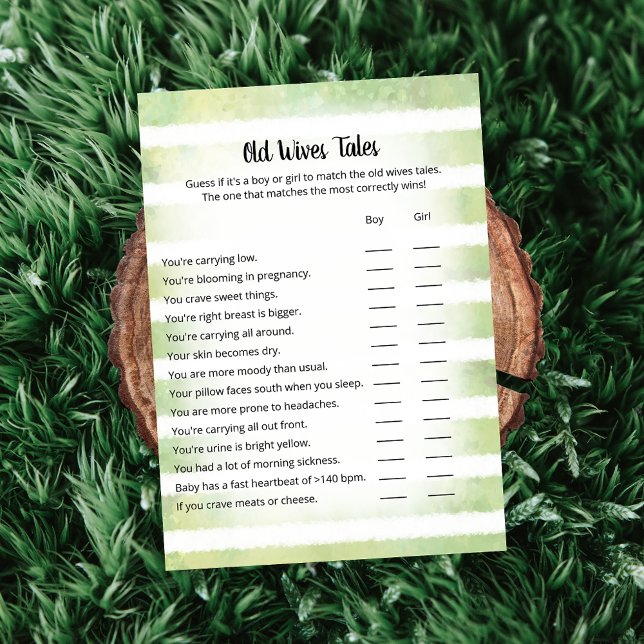 Tan Bunny Green Old Wives Tales Carte de jeu (Créateur téléchargé)