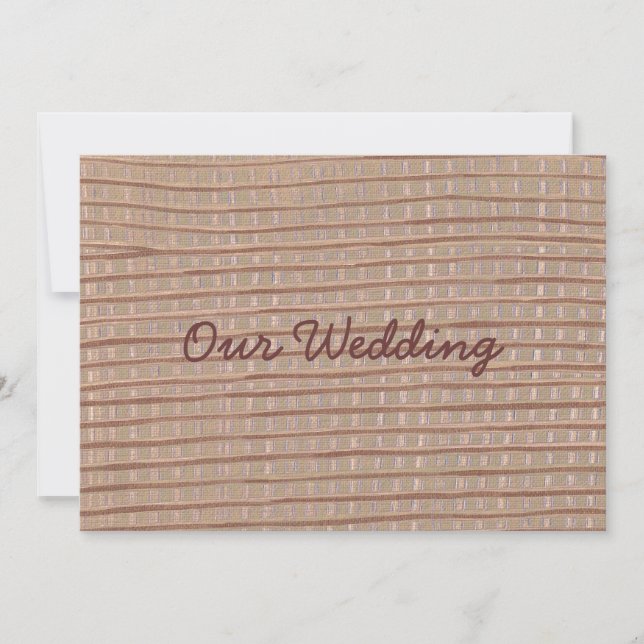 Tan Burlap Peinture Mariage Invitations (Devant)