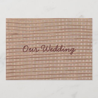 Tan Burlap Peinture Mariage Invitations