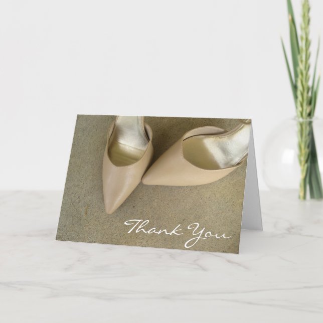 Tan Chaussures Merci Cartes (Devant)