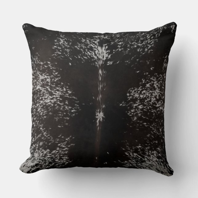 Tan de vache et Motif blanc Imprimer le coussin (Recto)