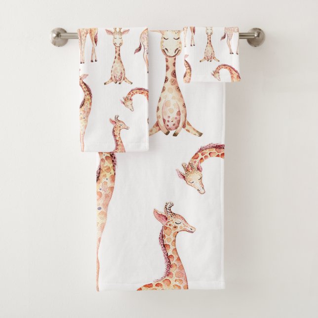 Tan Giraffes Whimsical Unisex Baby showers enfants (En situation)