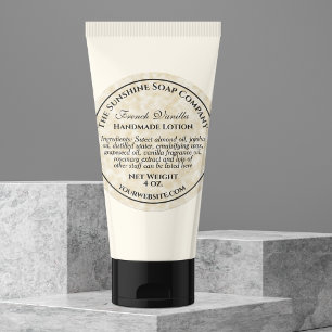Tan parchemin papier style cosmétique étiquette de