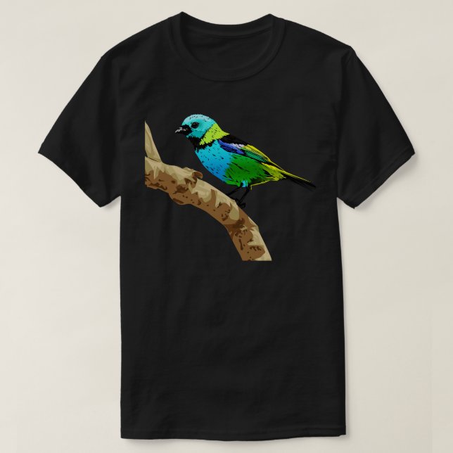 Tanager à tête verte TShirt (Design devant)
