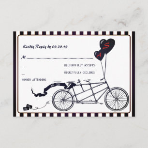 Tandem Bicycle Romantique Mariage Décontracté RSVP