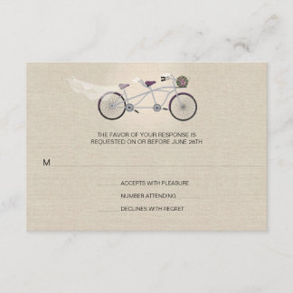 Tandem Plum Vélo Mariage Faux Linen RSVP