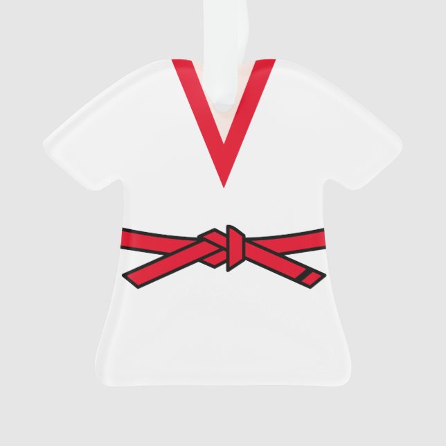 Tang Soo Do 2e Gup Ceinture rouge Personnalisée (devant)