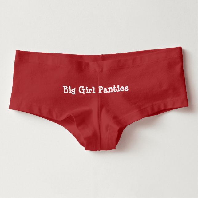 Tanga Les grandes culottes rouges de fille prennent (Devant)