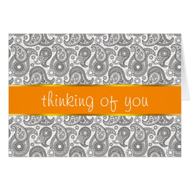 Tangerine Black Paisley (Devant horizontal)