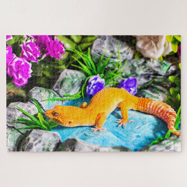 Tangerine Leopard Gecko Puzzle (Horizontal)