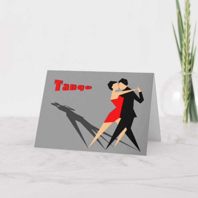 tango cubique de carte de voeux (Devant)