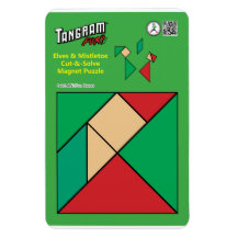 Tangram Magnet Elf de Noël - Sous la Mistletoe