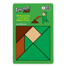 Tangram Magnet Elf Quirky - Vacuuming
