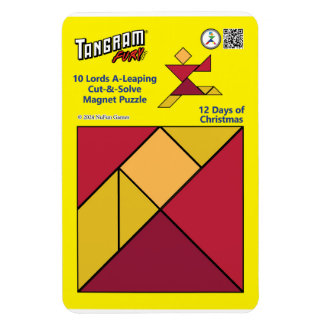 Tangram Magnet Puzzle - 10 Seigneurs A-Leaping