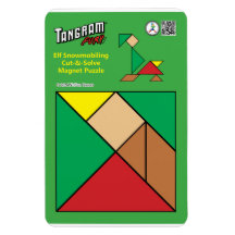 Tangram Quirky Elf Magnet - Motoneige