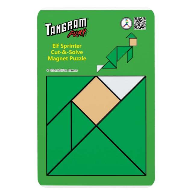 Tangram Quirky Elf Magnet - Sprinter (Vertical)